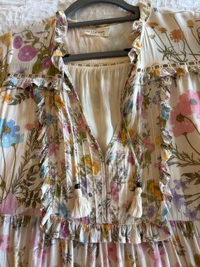 Spell & The Gypsy Cream Floral Top with Pastel Accents